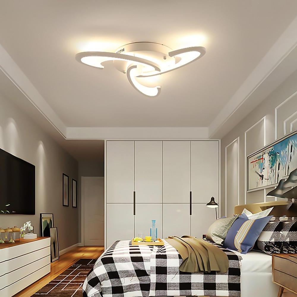 Geometric Flush Mount Ceiling Light | Modern Acrylic LED Dimmable