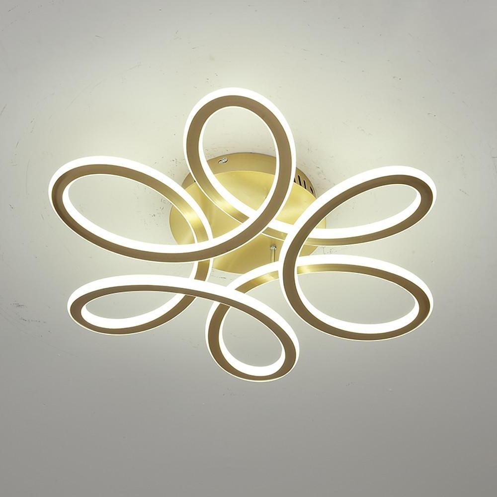 Swirl Flower Dimmable LED Flush Mount Ceiling Light - Aluminum