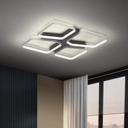 Geometric Flush Mount LED Ceiling Light | Aluminum & Silica Gel