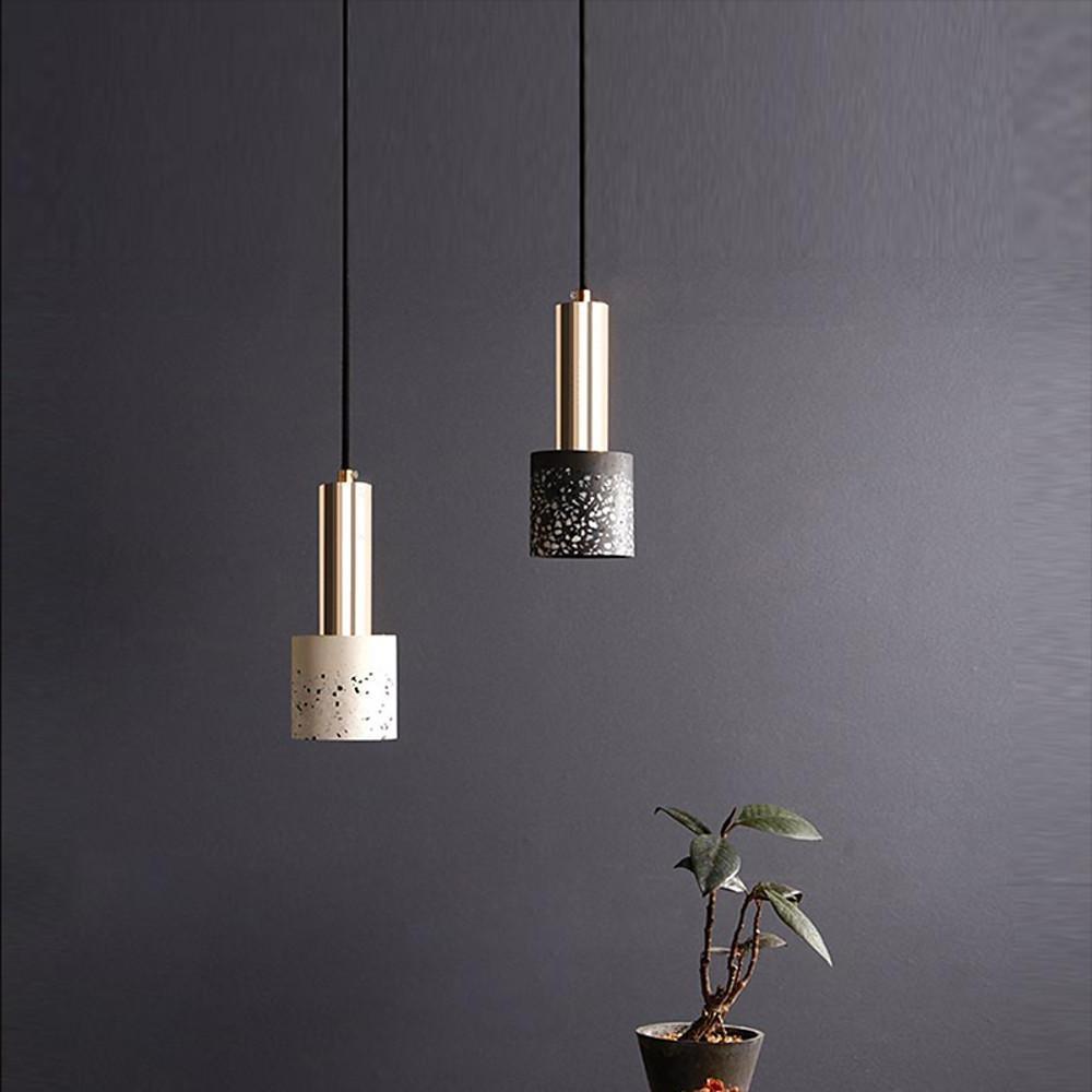 Cylinder Concrete Pendant Light Nordic Modern Single Light