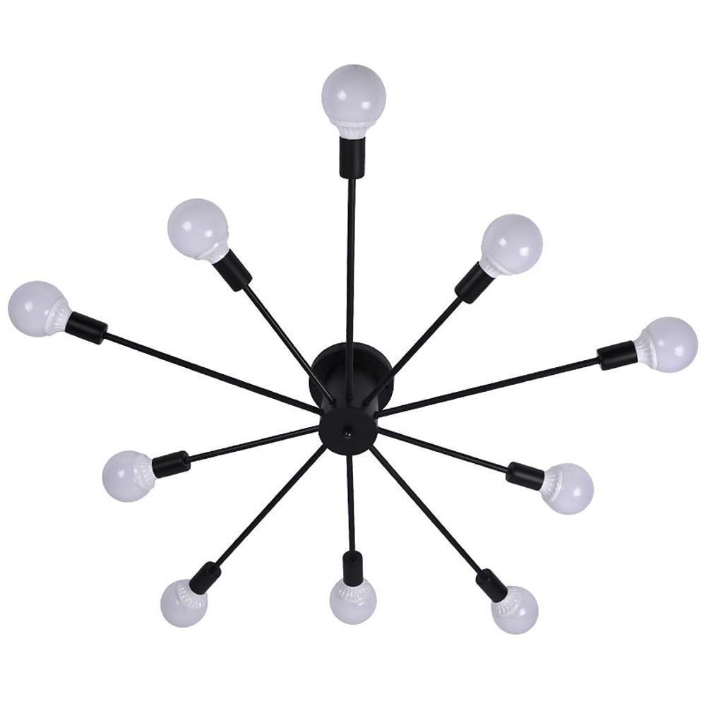 Modern 10-Light Metal Flush Mount Ceiling Light