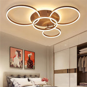 Modern Circular LED Flush Mount Ceiling Light with Remote Dimmable