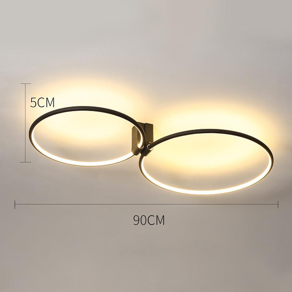Modern Abstract Dual Circle LED Flush Mount Ceiling Light