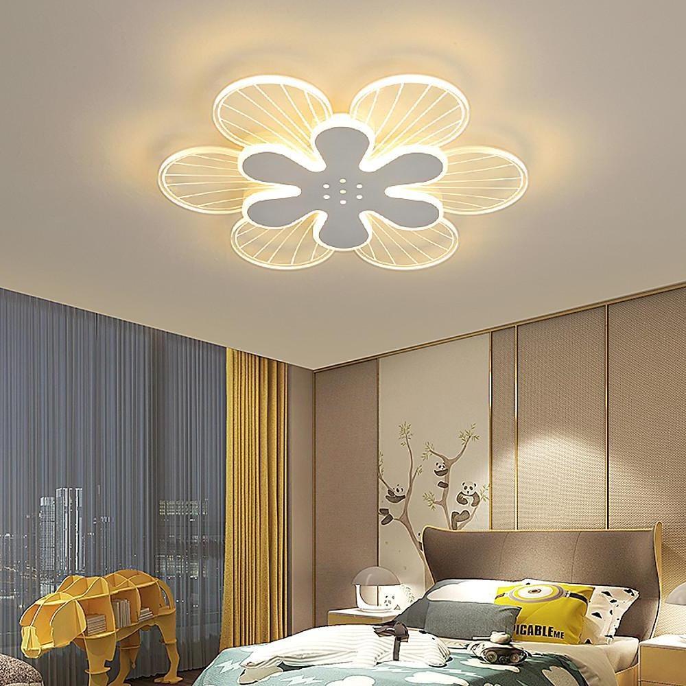 Modern Geometric Flower LED Flush Mount Ceiling Light - Dimmable