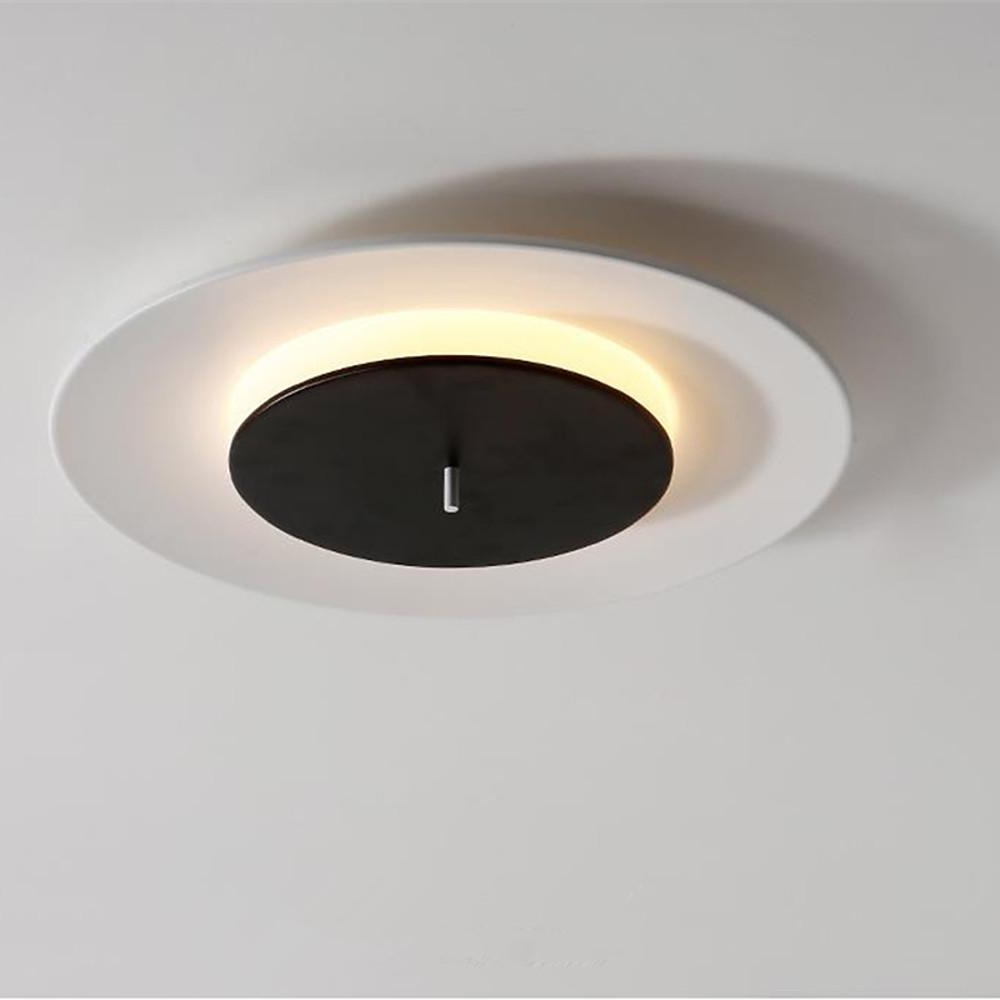 Modern LED Flush Mount Ceiling Light - Dual Circle Geometric Design