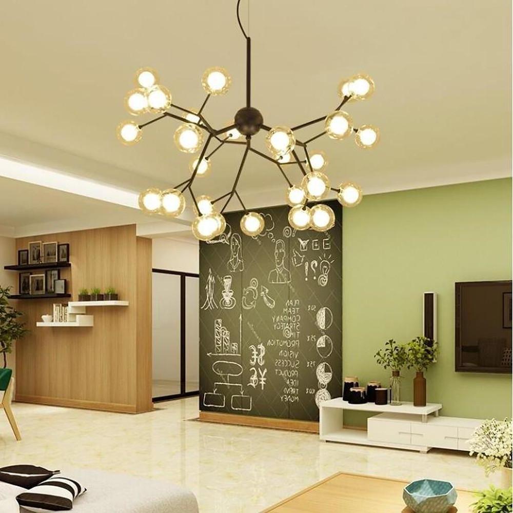 Artistic Branch Glass Globe Modern Chandelier with 27 LED Lights