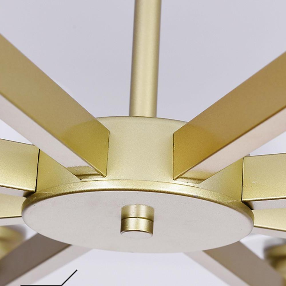 6-Light Glass Candlestick Modern Chandelier with Metal Frame