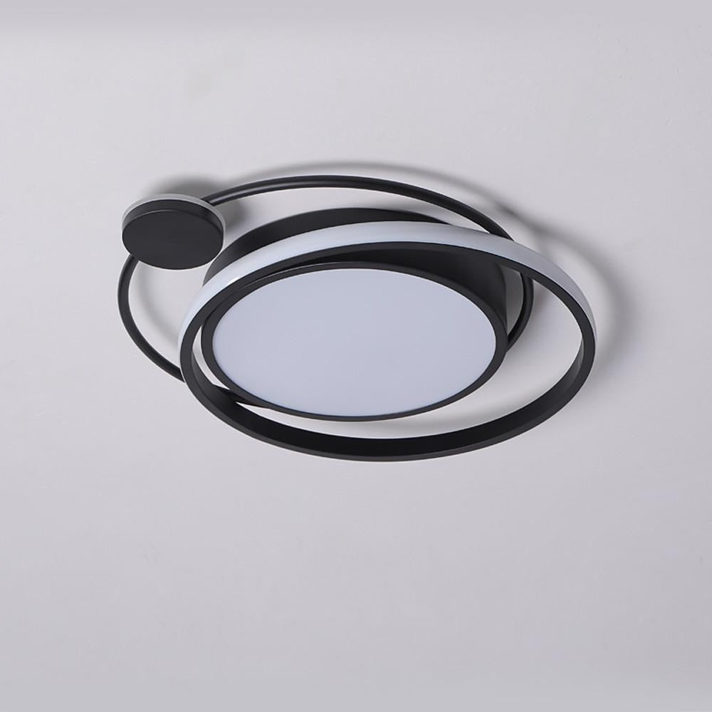 LED Geometric Circle Flush Mount Ceiling Light - Dimmable Acrylic