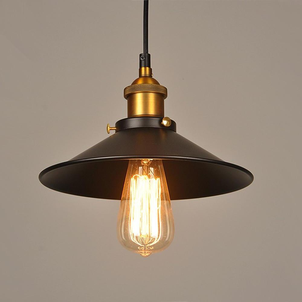 Industrial Cone Pendant Light - Adjustable Metal Downlight