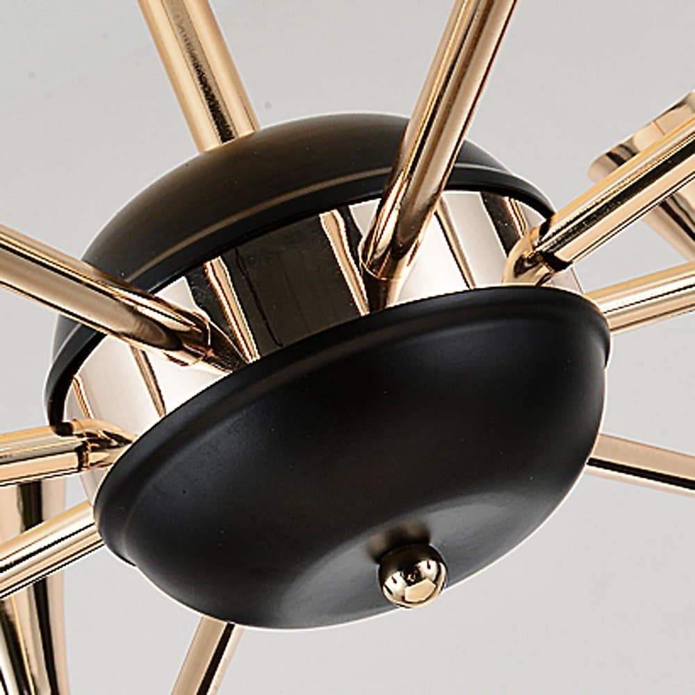 8-Light Nordic Chandelier – Electroplated Metal Candle Style
