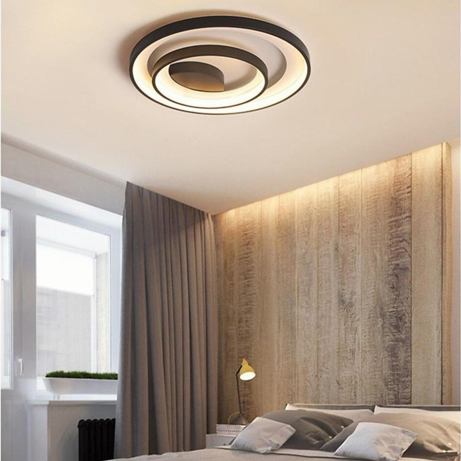 2-Ring Modern Semi-Flush Mount LED Ceiling Light