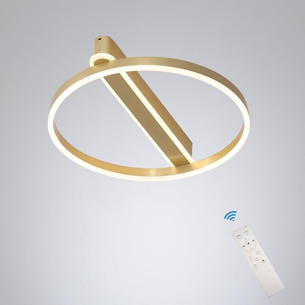Circle Dimmable LED Flush Mount Ceiling Light Modern Aluminum