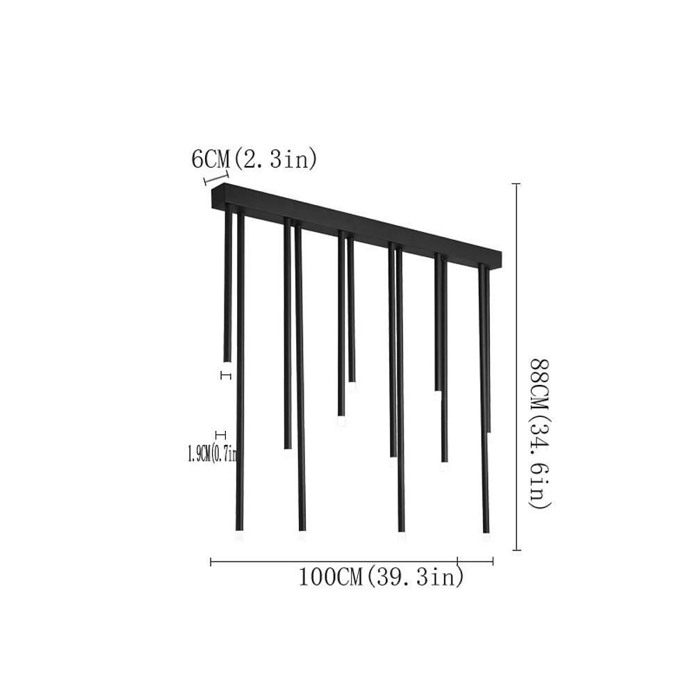 Linear Modern LED Flush Mount Ceiling Light with Wireless Control