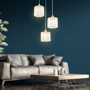 3-Tier Crystal Island Chandelier with Adjustable Chain