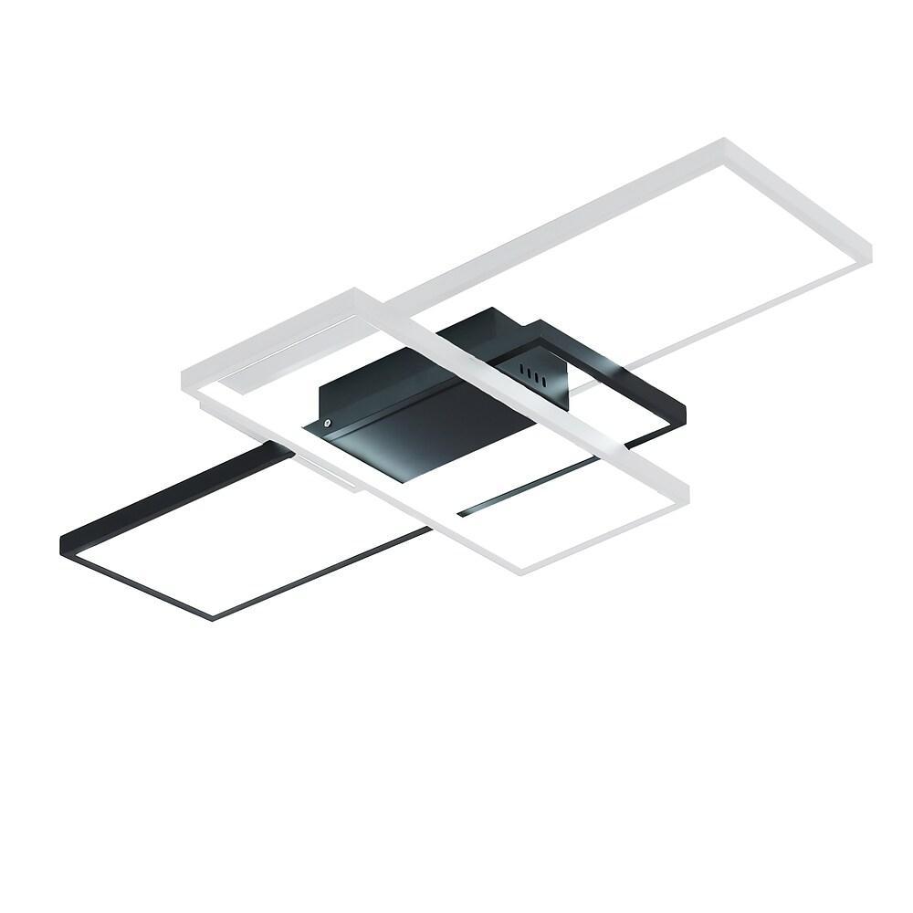 Tiered Rectangular Flush Mount LED Ceiling Light – Modern Metal
