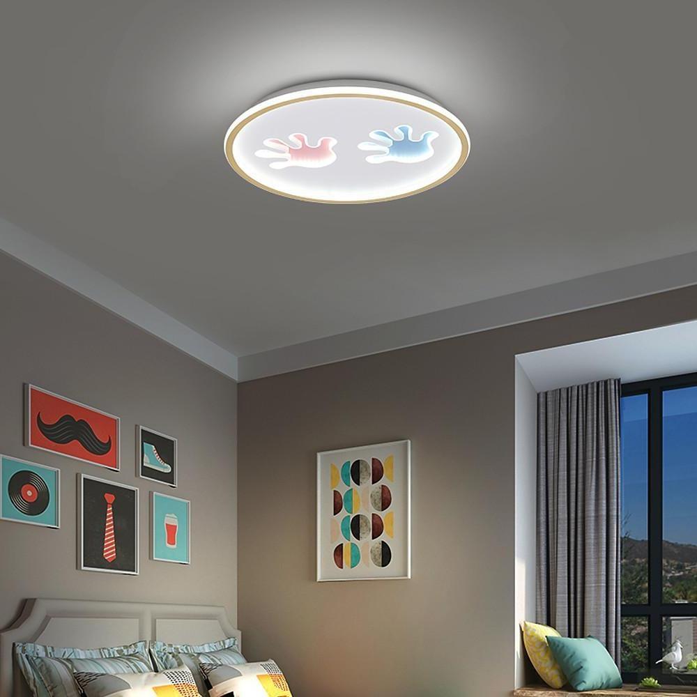 Nordic Playful Hands LED Flush Mount Ceiling Light for Kids Room