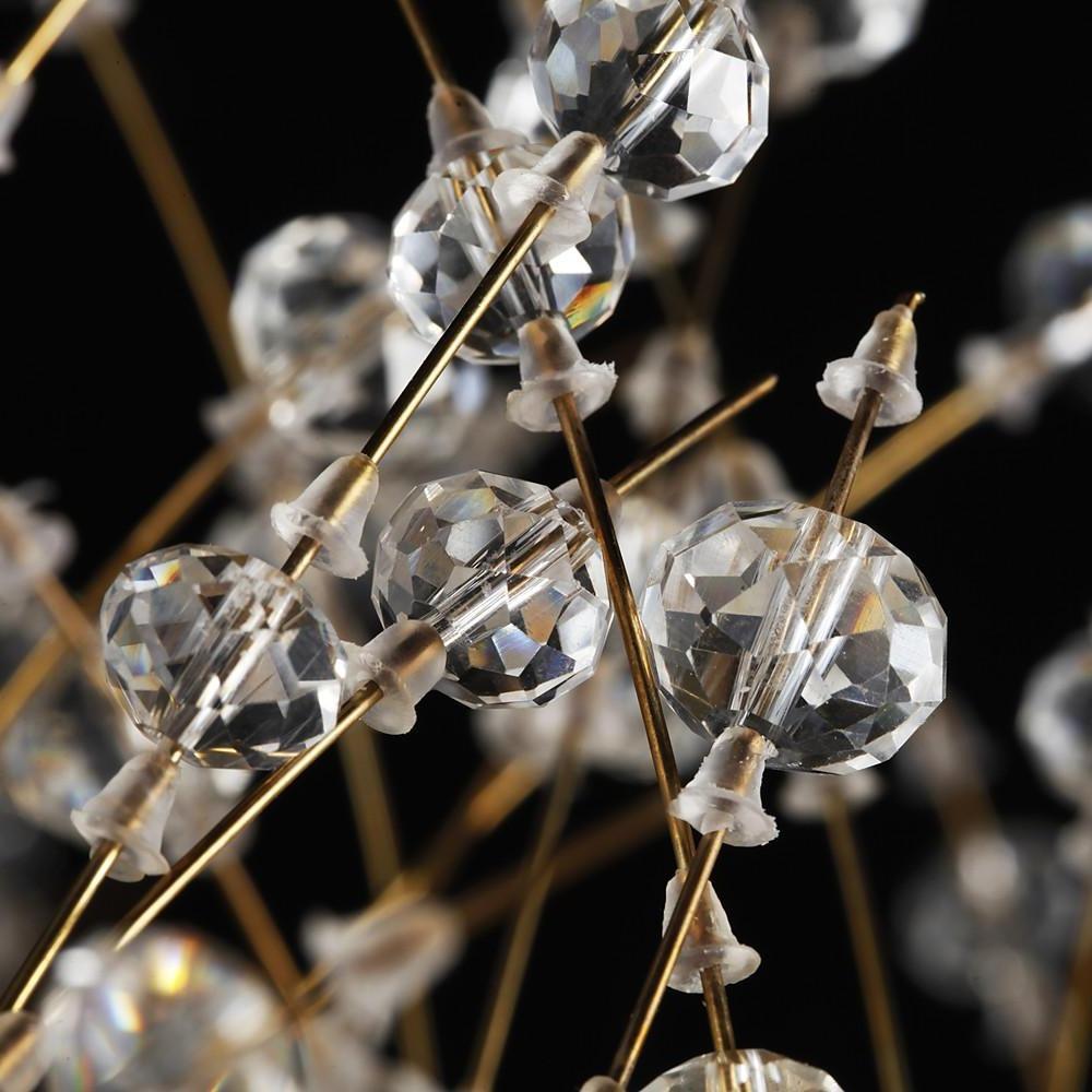 Crystal Globe Chandelier - Modern LED Pendant Light Metal Finish