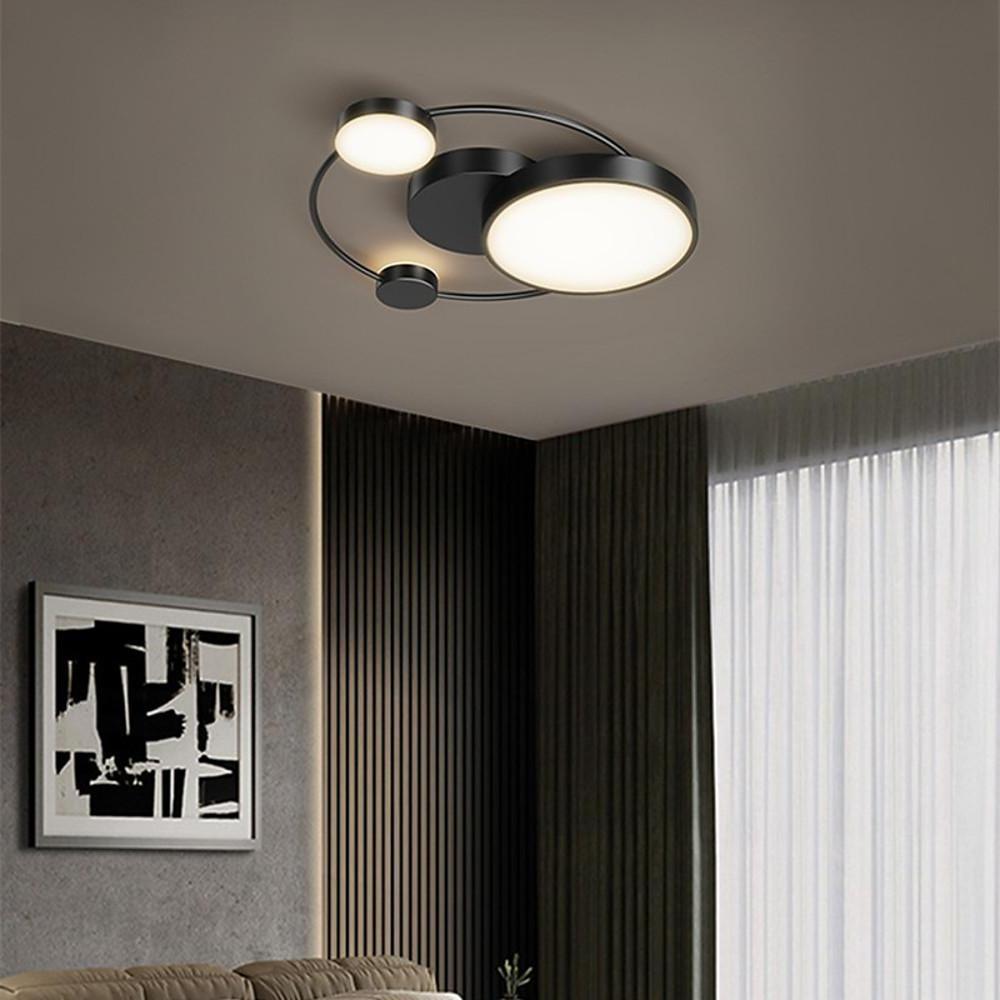 Artistic Circles LED Flush Mount Ceiling Light with Dimmer