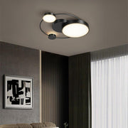 Artistic Circles LED Flush Mount Ceiling Light with Dimmer