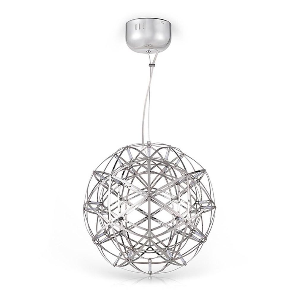 Modern Woven Sphere Pendant Light Stainless Steel LED 12 Inch