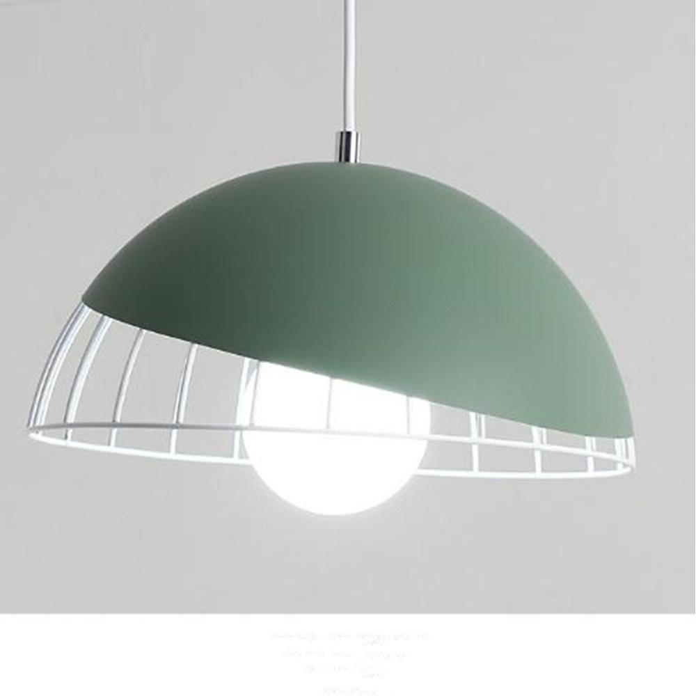 Modern Semi-Globe Metal Pendant Light - Industrial LED Fixture