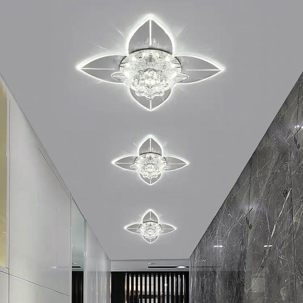 Star Crystal Flush Mount LED Ceiling Light - Multi Color Modern