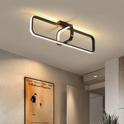 Modern Geometric LED Flush Mount Ceiling Light - Dimmable