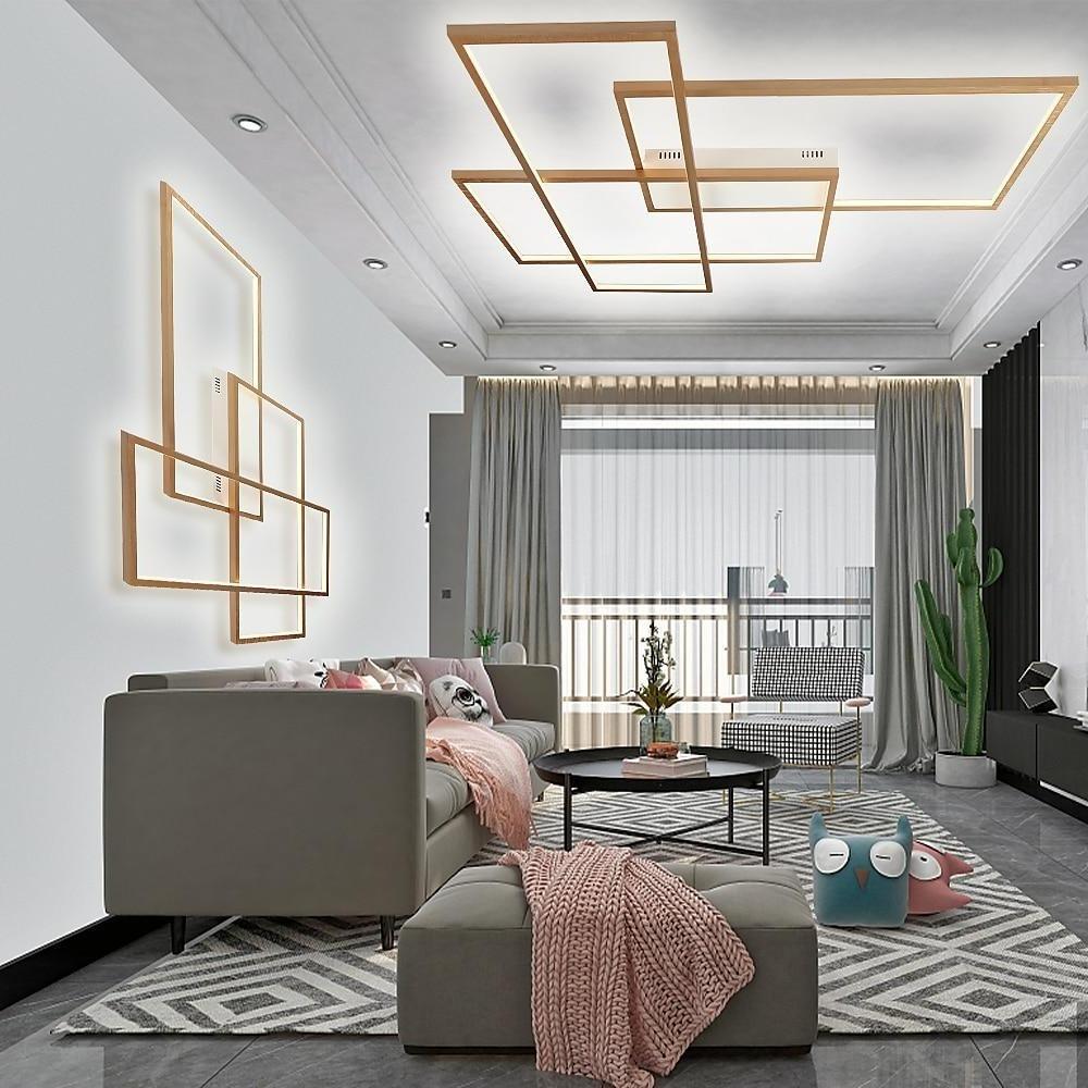 Rectangular Hybrid Modern Flush Mount Ceiling Light with LED