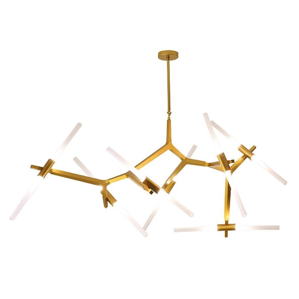 Modern Sputnik Chandelier 14-Light Aluminum Industrial Pendant