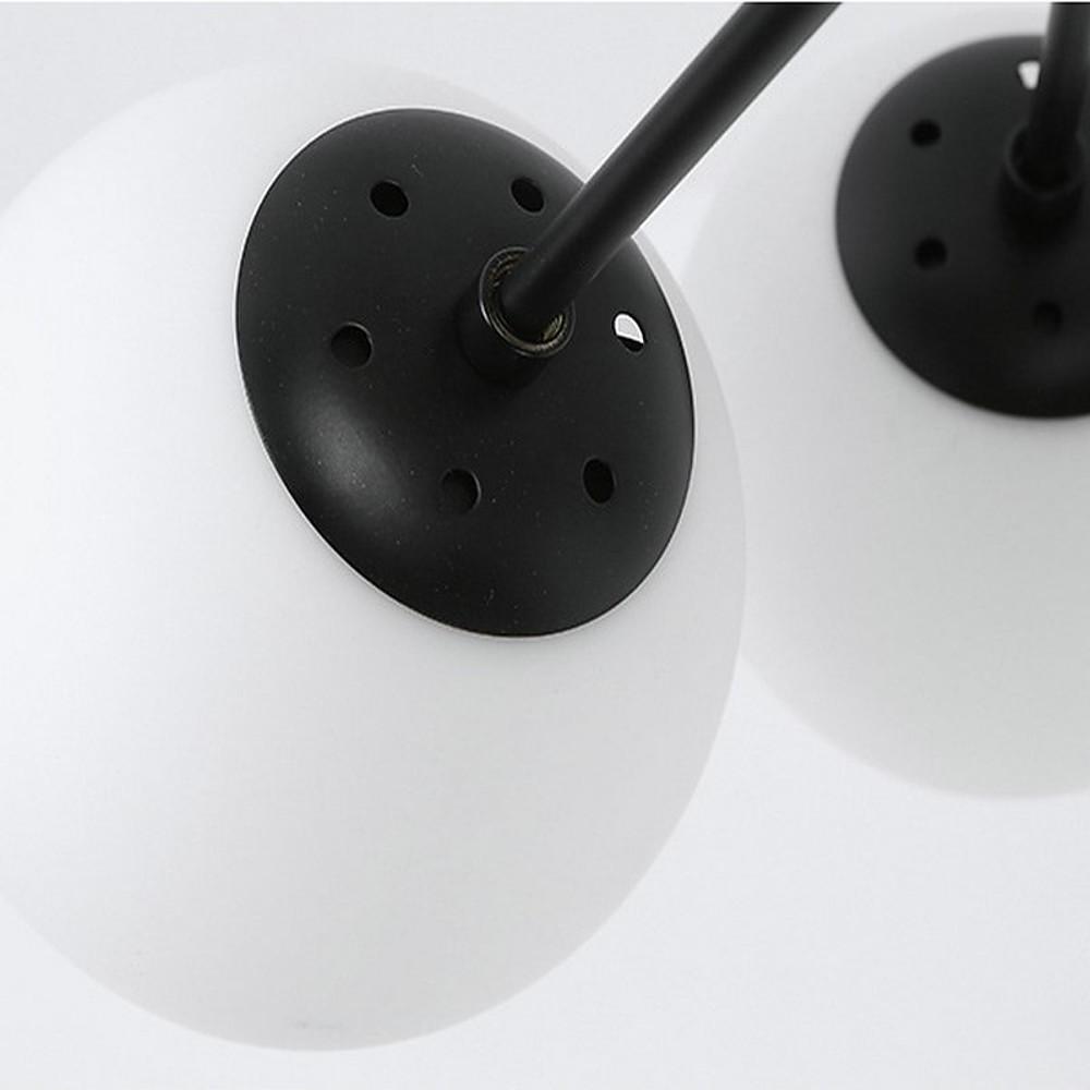 Modern 6-Light Sputnik Chandelier with Glass Globes