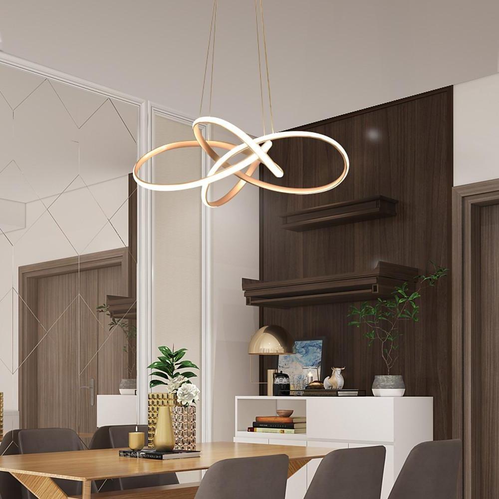 Interweaving Wave Pendant Light Aluminum Acrylic LED Chandelier