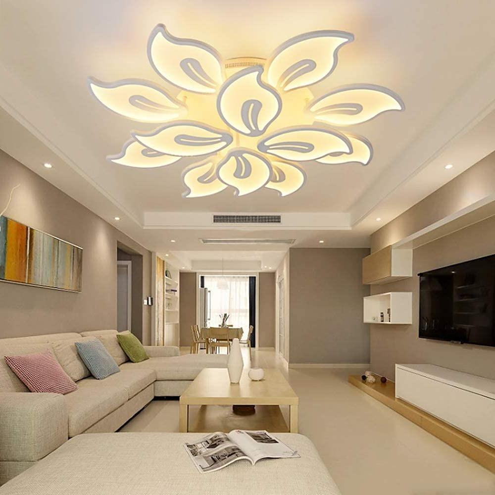 Geometric Flower LED Flush Mount Ceiling Light - Dimmable Modern