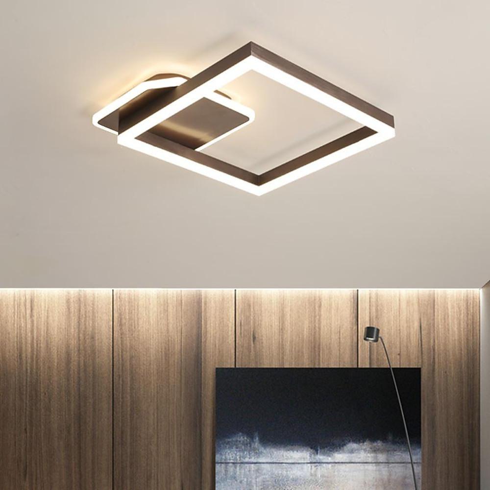 Geometric Square LED Flush Mount Ceiling Light - Dimmable