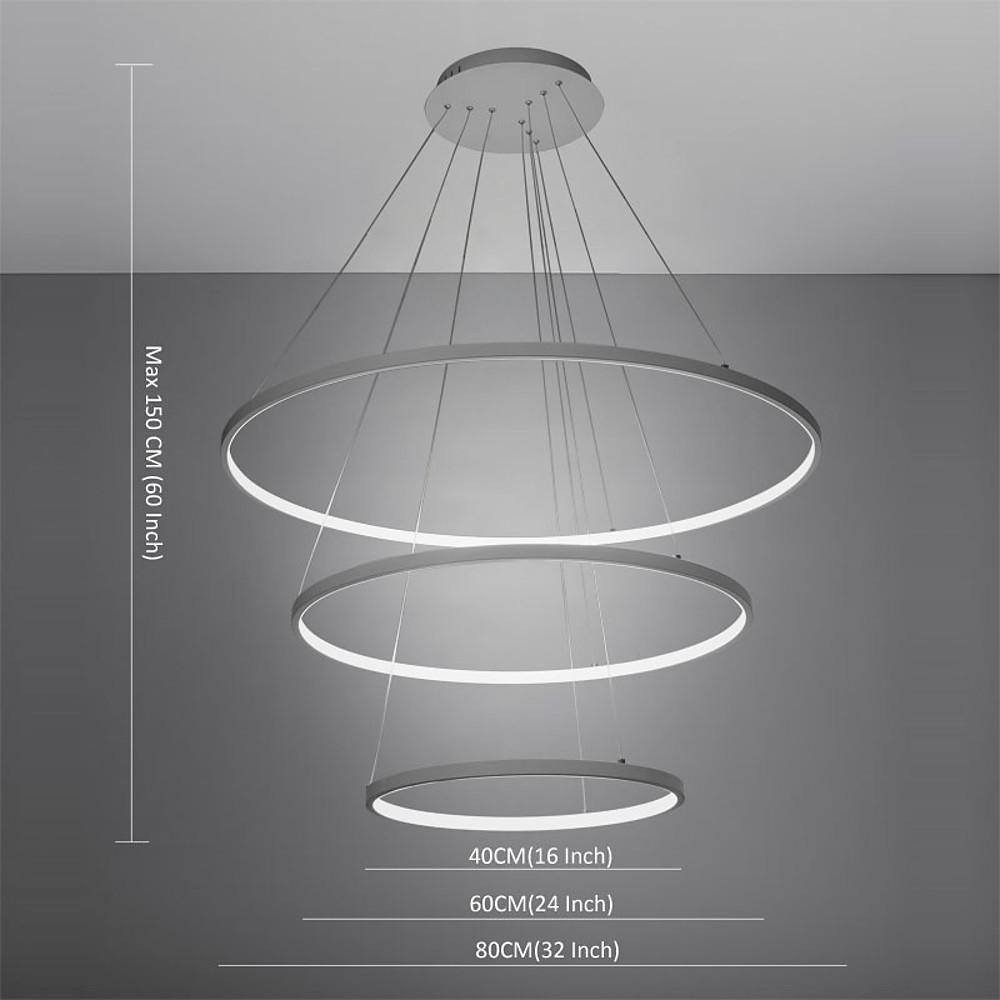 Interweaved Ring Dimmable LED Modern Chandelier Pendant Light
