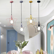 Modern Star Shaped Metal Pendant Light with Adjustable Cord