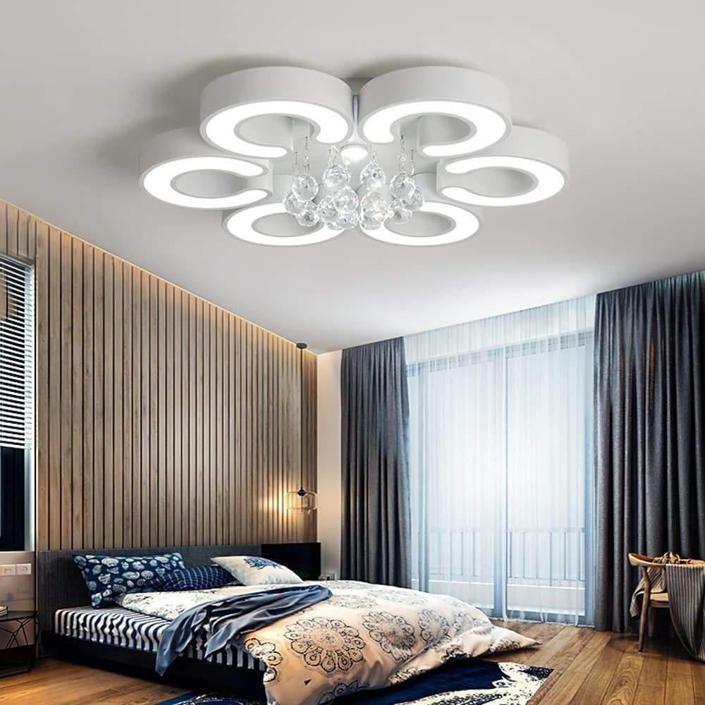 Flower Shaped Dimmable LED Flush Mount Ceiling Light - Modern