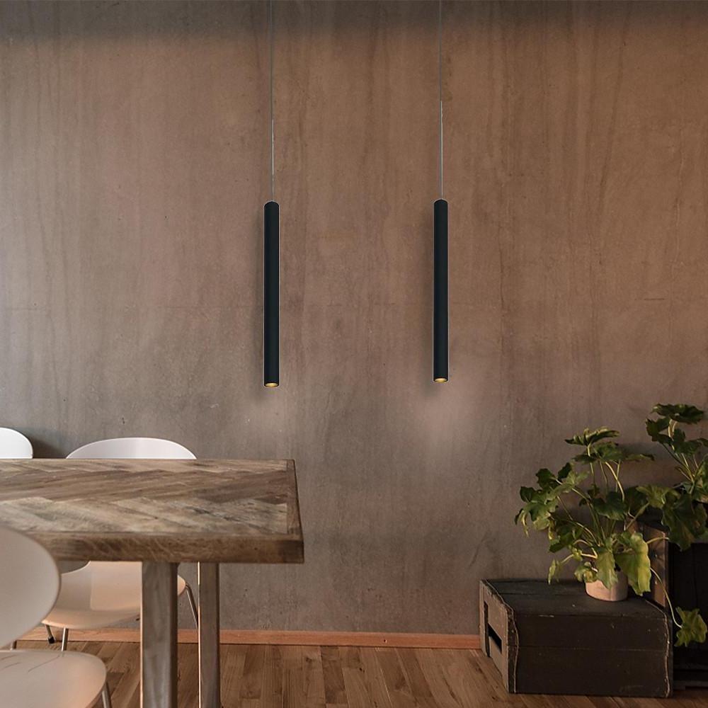 Mini Elongated Cylinder LED Pendant Light – Modern Aluminum