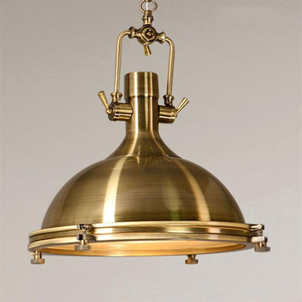 Industrial Lantern Metal Pendant Light with Adjustable Chain