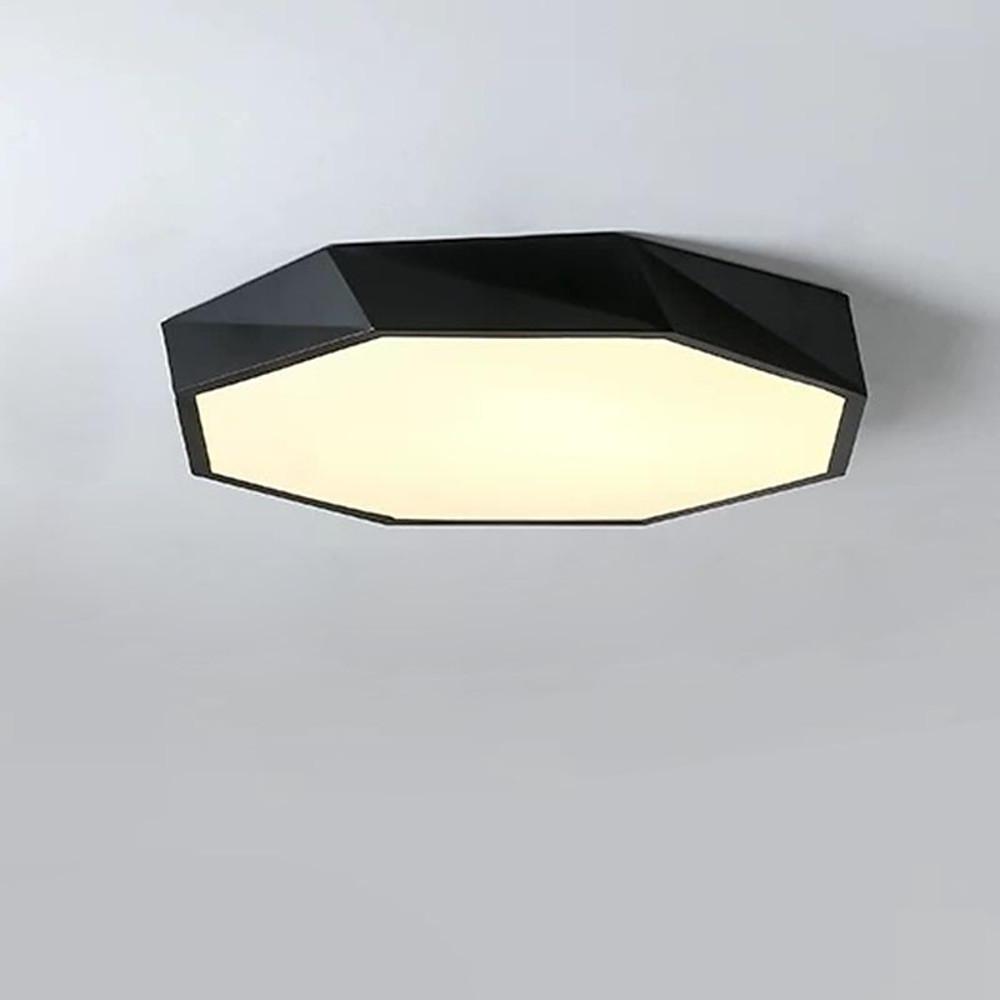 Modern Geometric LED Flush Mount Ceiling Light with Remote Control