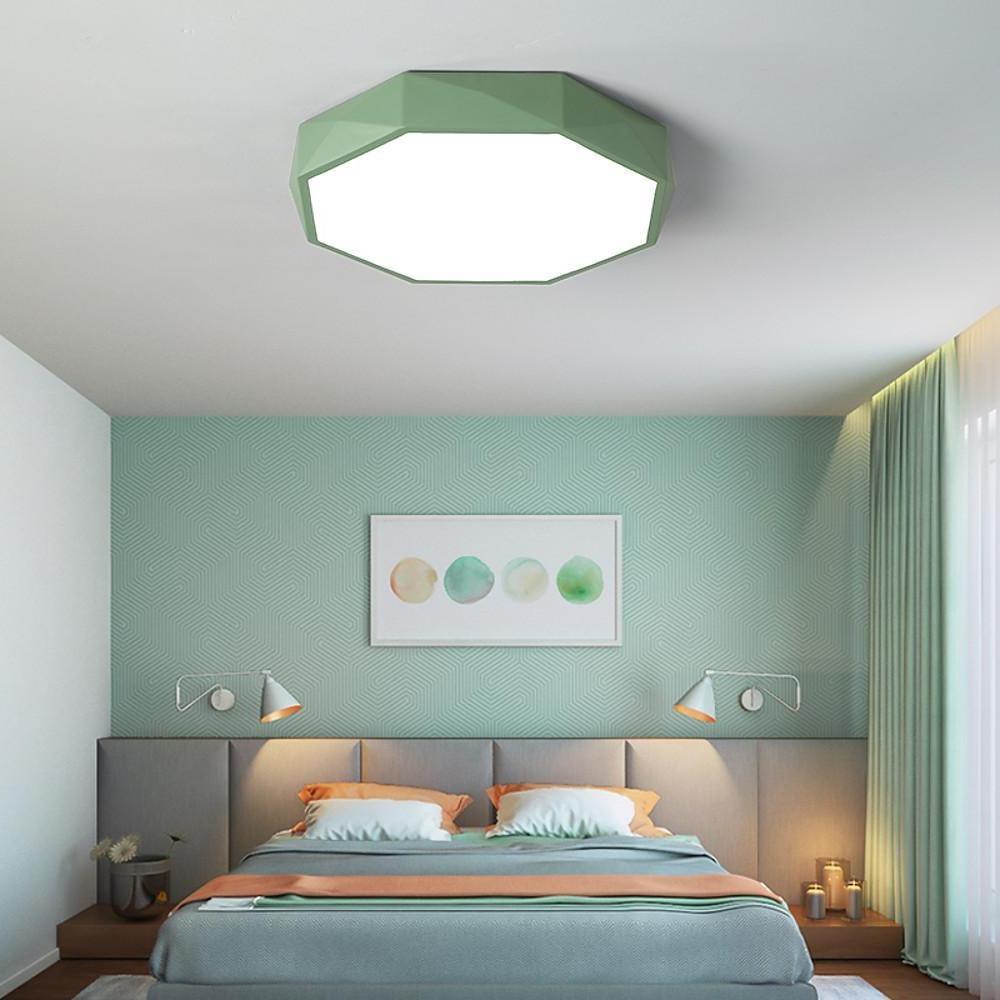 Octagonal LED Flush Mount Ceiling Light – Modern Kids Bedroom