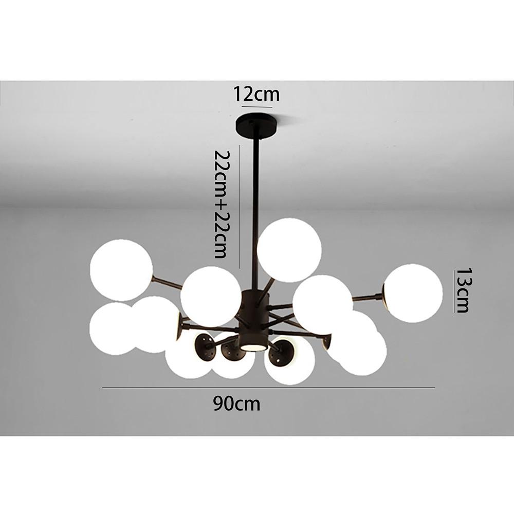 Nordic Glass Globe Chandelier Multi-Light Pendant Cluster