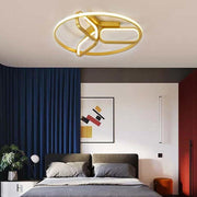 Modern Geometric LED Flush Mount Ceiling Light – Aluminum & Acrylic