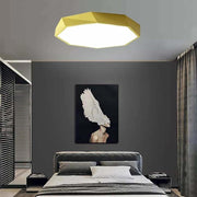 Modern Geometric LED Flush Mount Ceiling Light with Remote Control