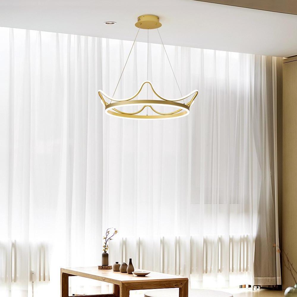 Geometric Metal Pendant Light | Nordic Style LED Chandelier