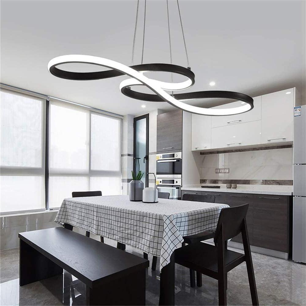 Modern Geometric LED Pendant Light - Aluminum Wave Design