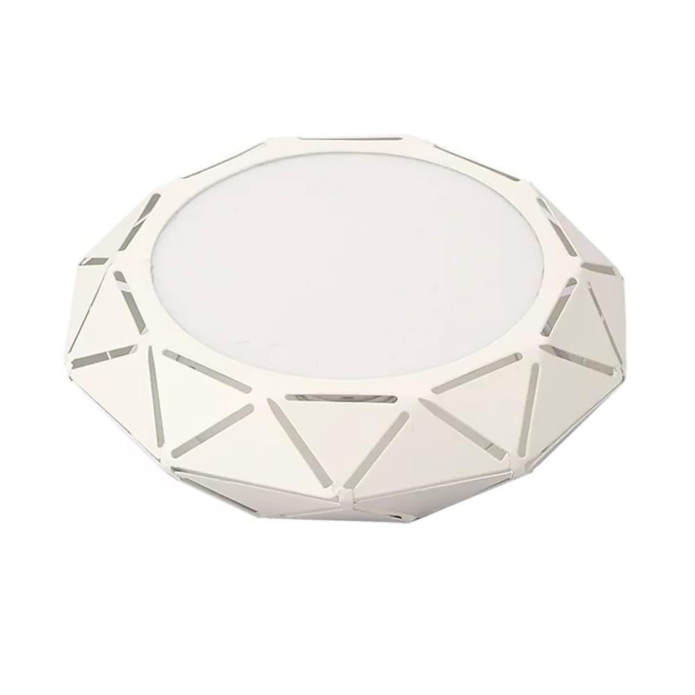 Geometric Drum LED Flush Mount Ceiling Light - Modern Metal Fixture