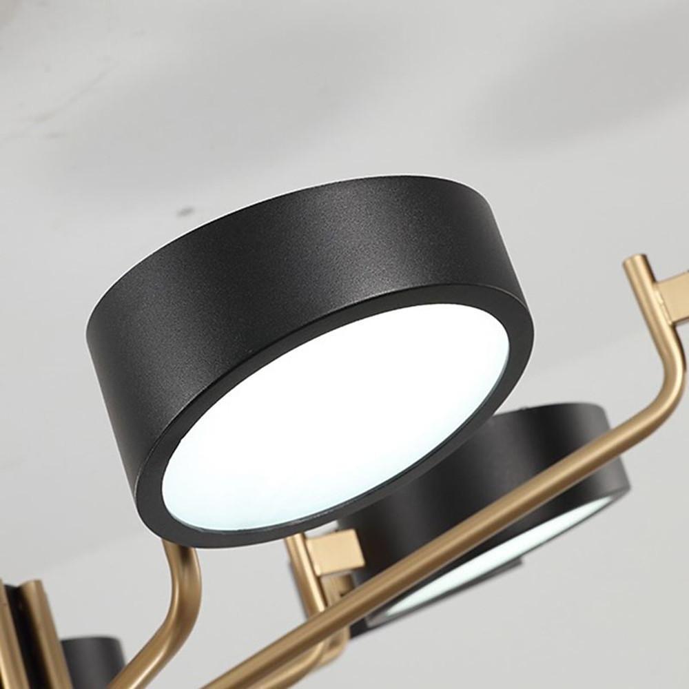 8-Light Modern Chandelier - Adjustable Color Temperature Metal &