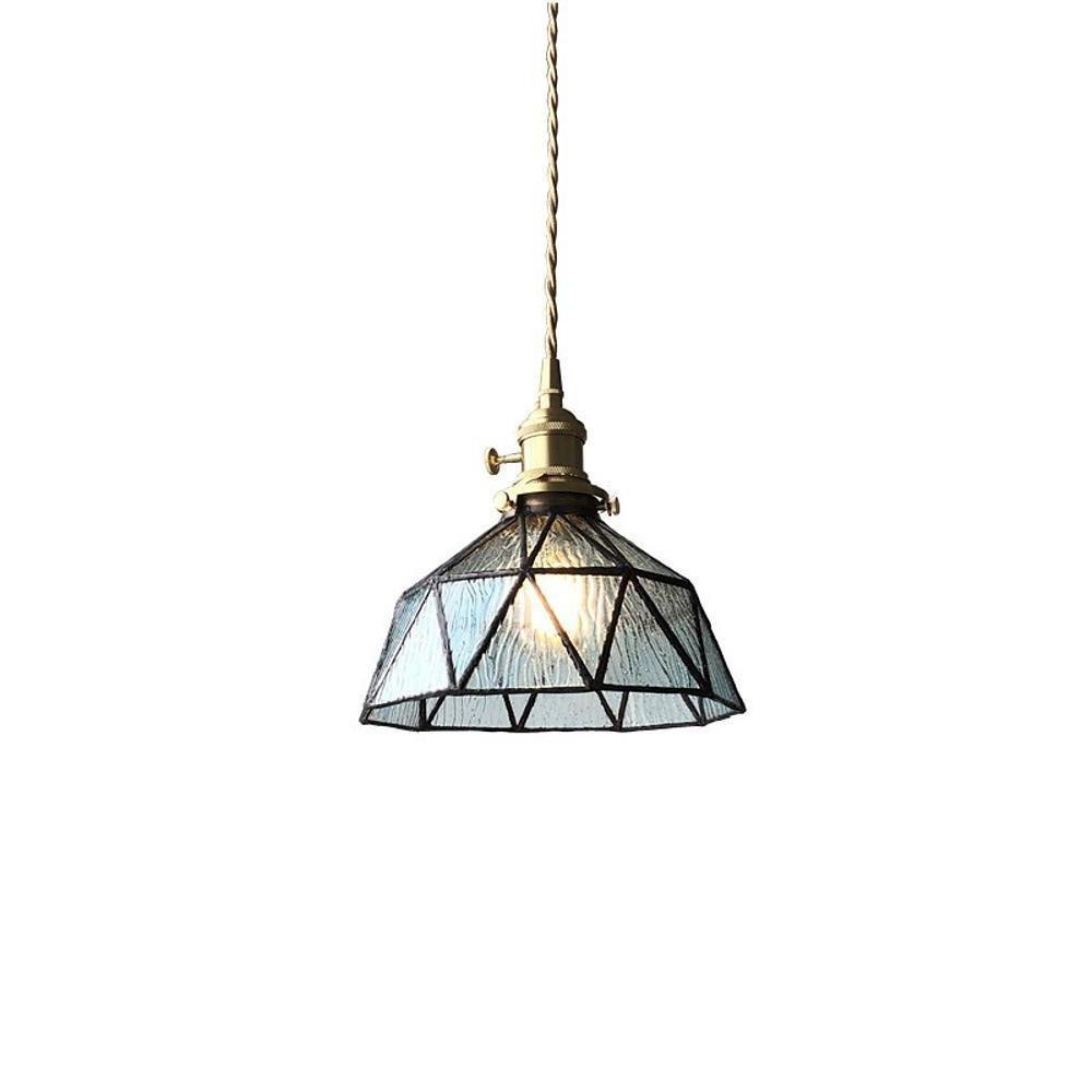 Nordic Glass Lantern Pendant Light – Vintage Ambient Ceiling Fixture