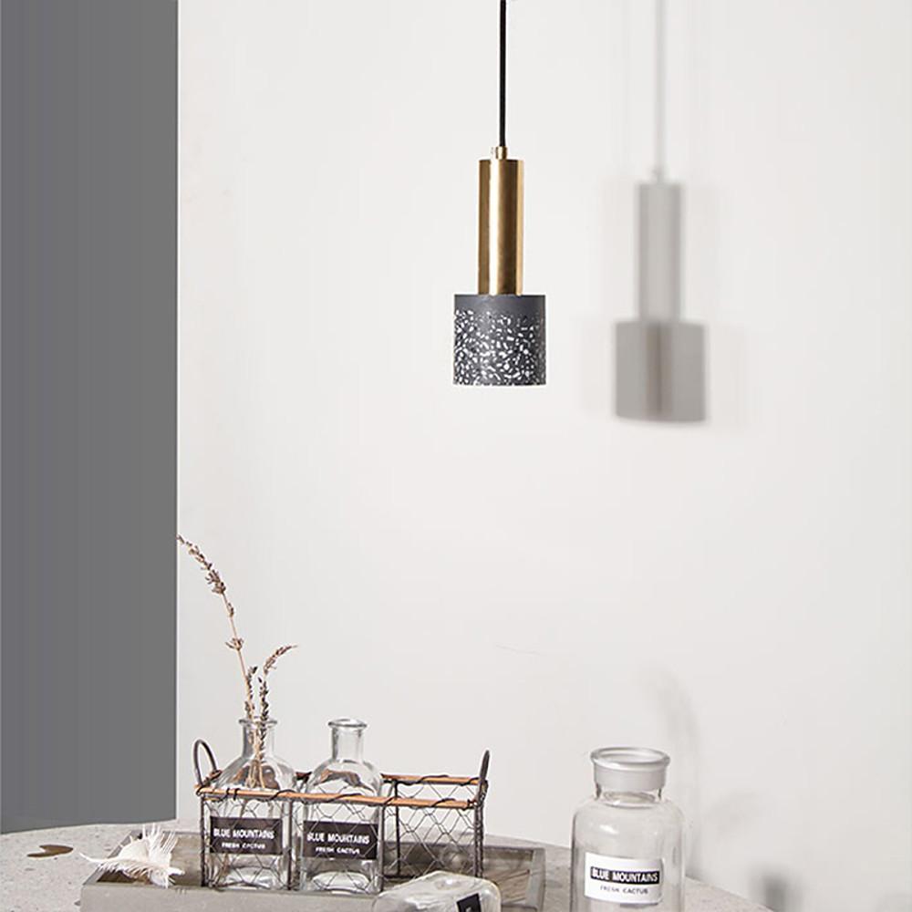 Cylinder Concrete Pendant Light Nordic Modern Single Light