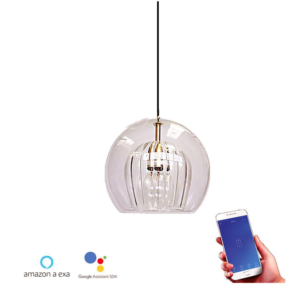 Glass Globe Pendant Light with Copper Finish – Modern Industrial